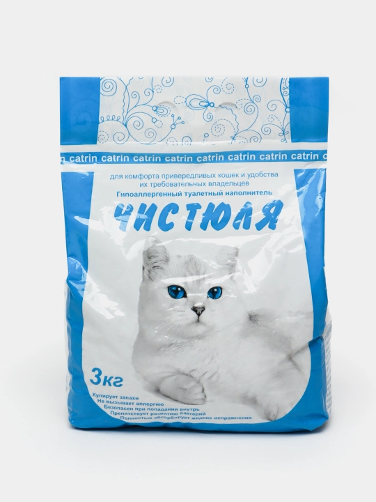 Hipoalerjenik hojatxona to'ldiruvchisi mushuklar uchun "Chistyula", 10x3 kg - 