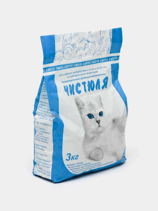 Hipoalerjenik hojatxona to'ldiruvchisi mushuklar uchun "Chistyula", 10x3 kg