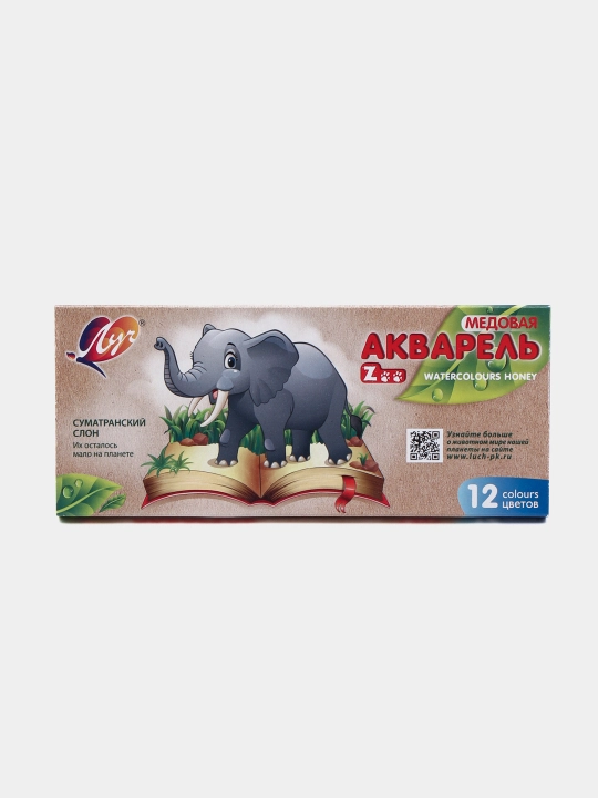 Akvarel Luch ZOO 19С 1247-08, 12 rangli, cho'tkasiz