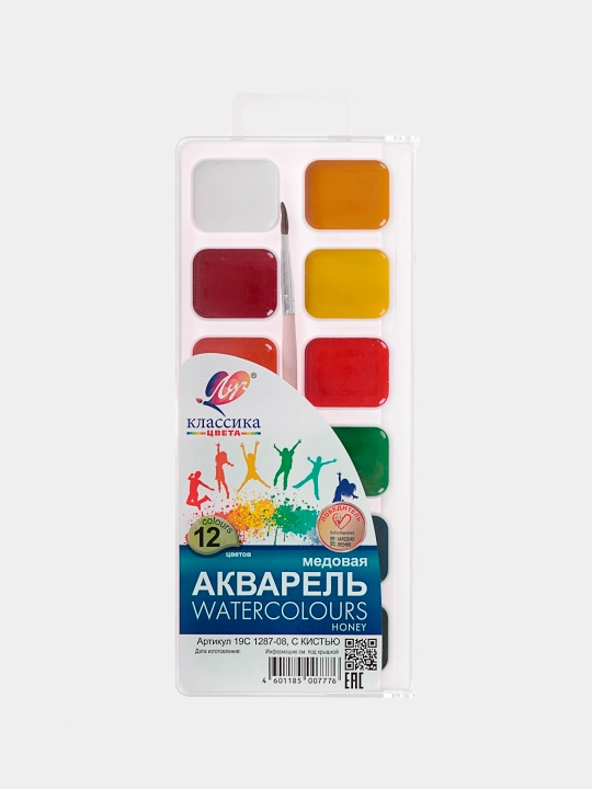 Akvarel Luch Klassika 12 rangli, cho'tka bilan