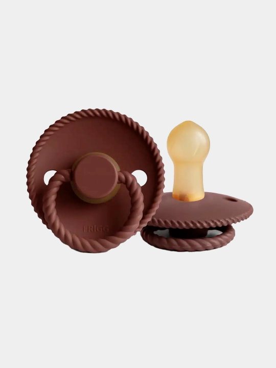 Пустышка FRIGG Rope Latex Cocoa, 0-6 месяцев