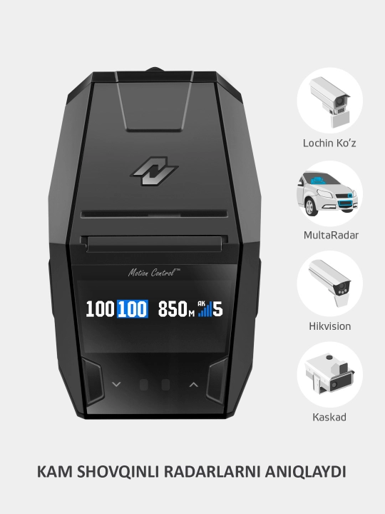Neoline X-COP 8800s radar detektori, Wi-Fi, Black, O'zbekiston uchun versiya