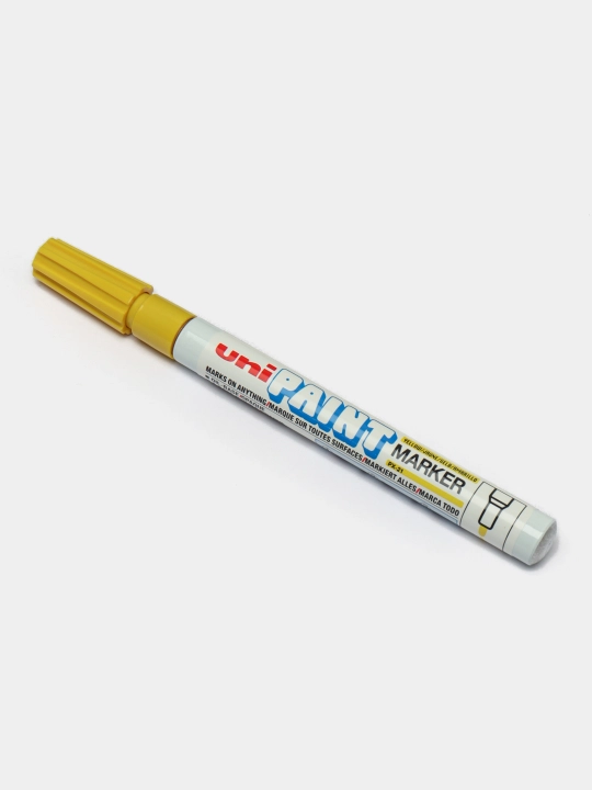 Маркер UNIBALL PAINT MARKER 0.8-1.2 Marking Pen White PX-21, желтый, q0000020440