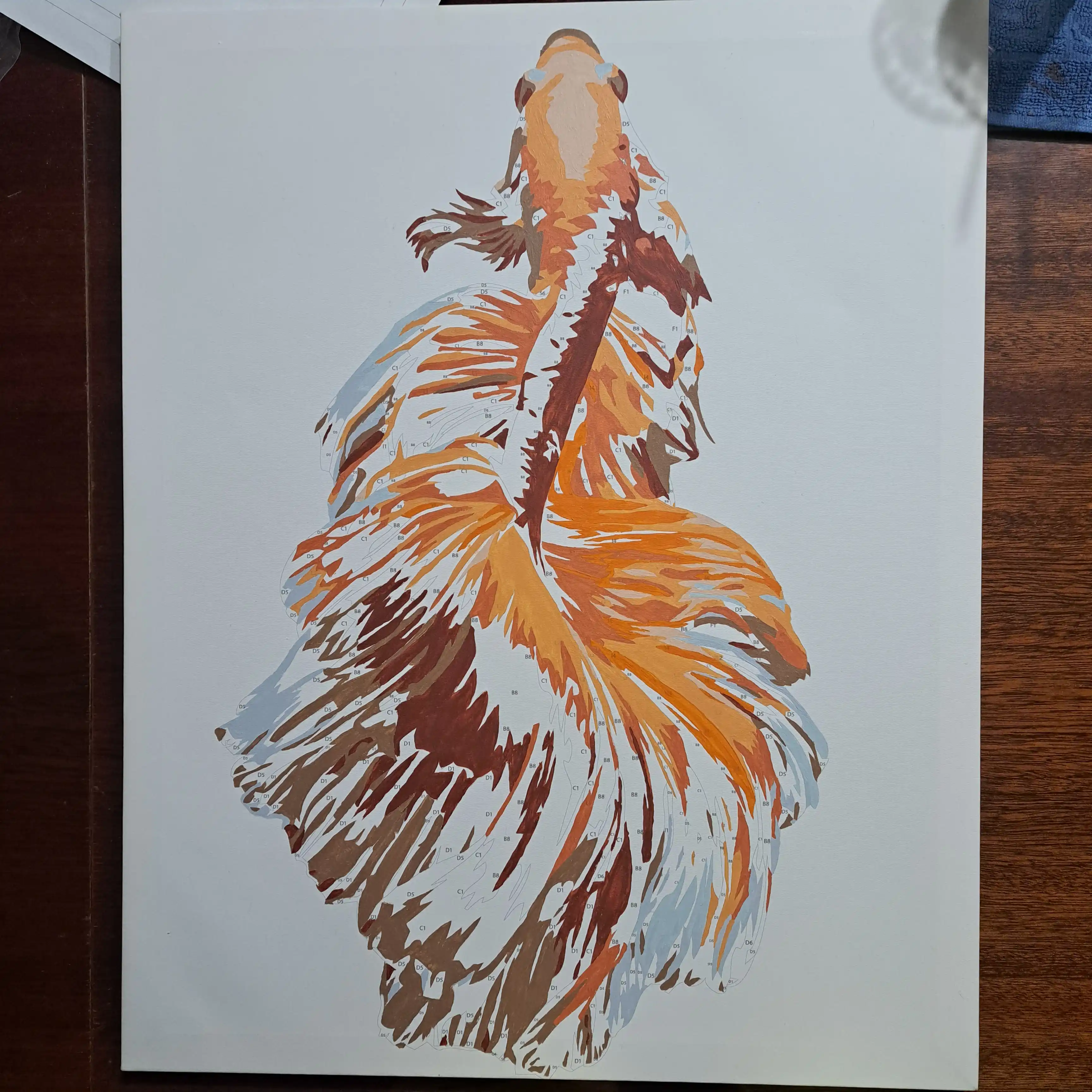 Raqamlar bo'yicha rasm chizish ARTERY Hayvonlar, holstda chizmachilik, 40 * 50 sm