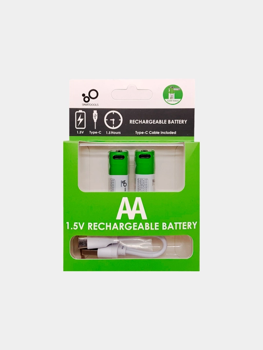 Батарейки аккумуляторные AA/AAA, с зарядкой от USB Type-C - 