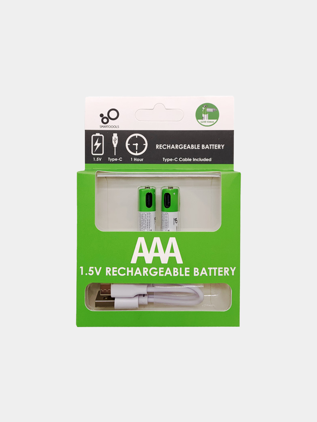 Qayta zaryadlanuvchi batareyalar AA/AAA, USB zaryadlovchi Type-C