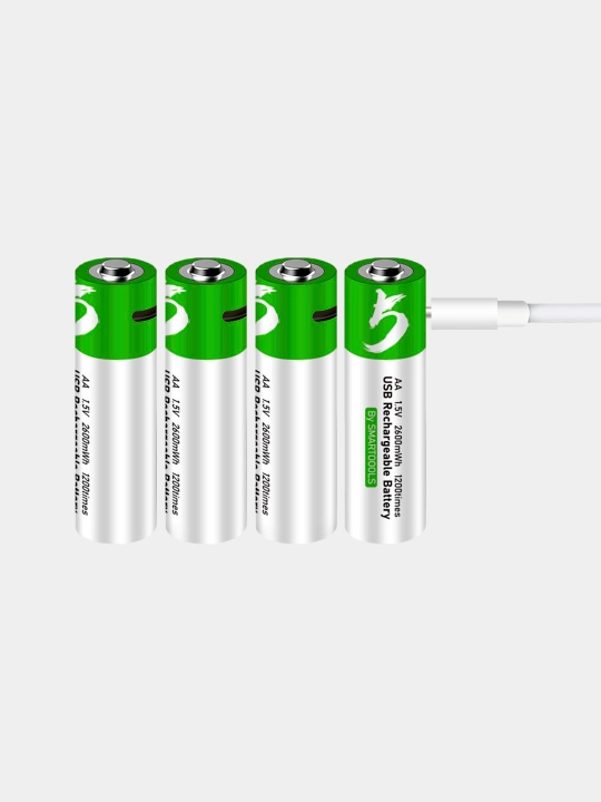 Qayta zaryadlanuvchi batareyalar AA/AAA, USB zaryadlovchi Type-C