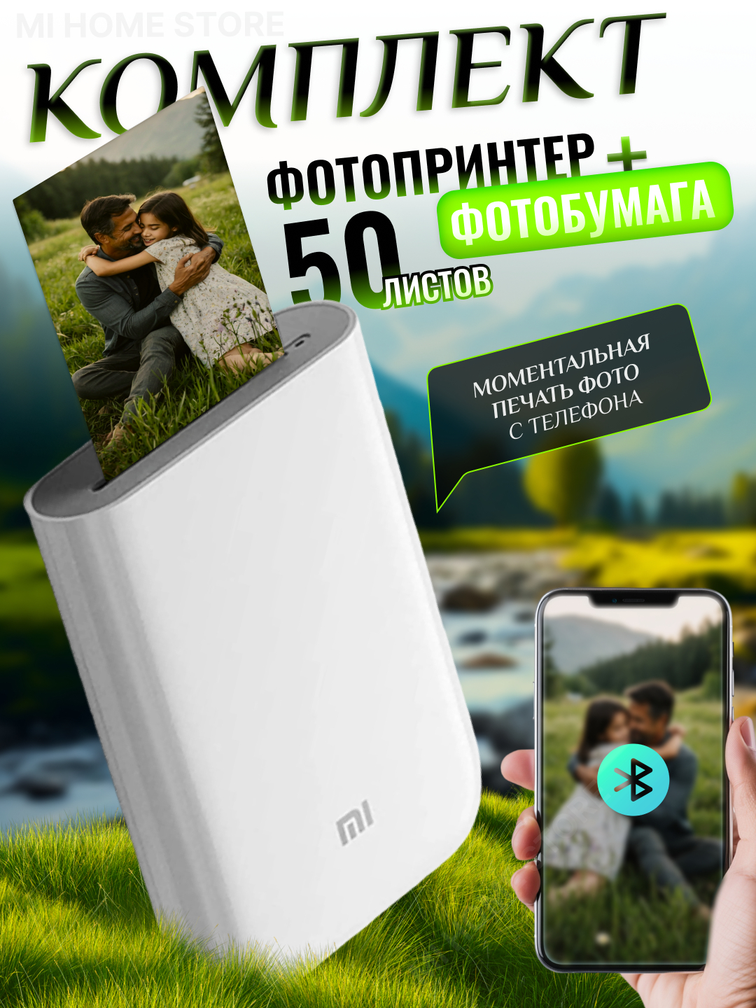 Фотопринтер для смартфона Xiaomi Mi Portable Photo Printer, моментальная  печать купить по низким ценам в интернет-магазине Uzum (936246)