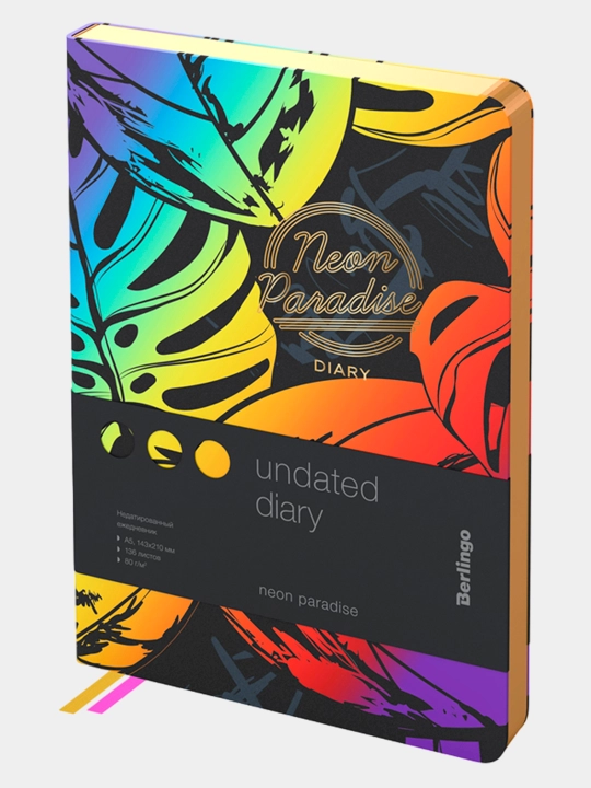 Sanalanmagan kundalik Berlingo "Neon Paradise" A5, 136 varaq