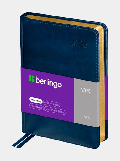 Ежедневник Berlingo "xGold" А6, недатированный, 160 страниц — CONSTAT-DD58160-СИНИЙ