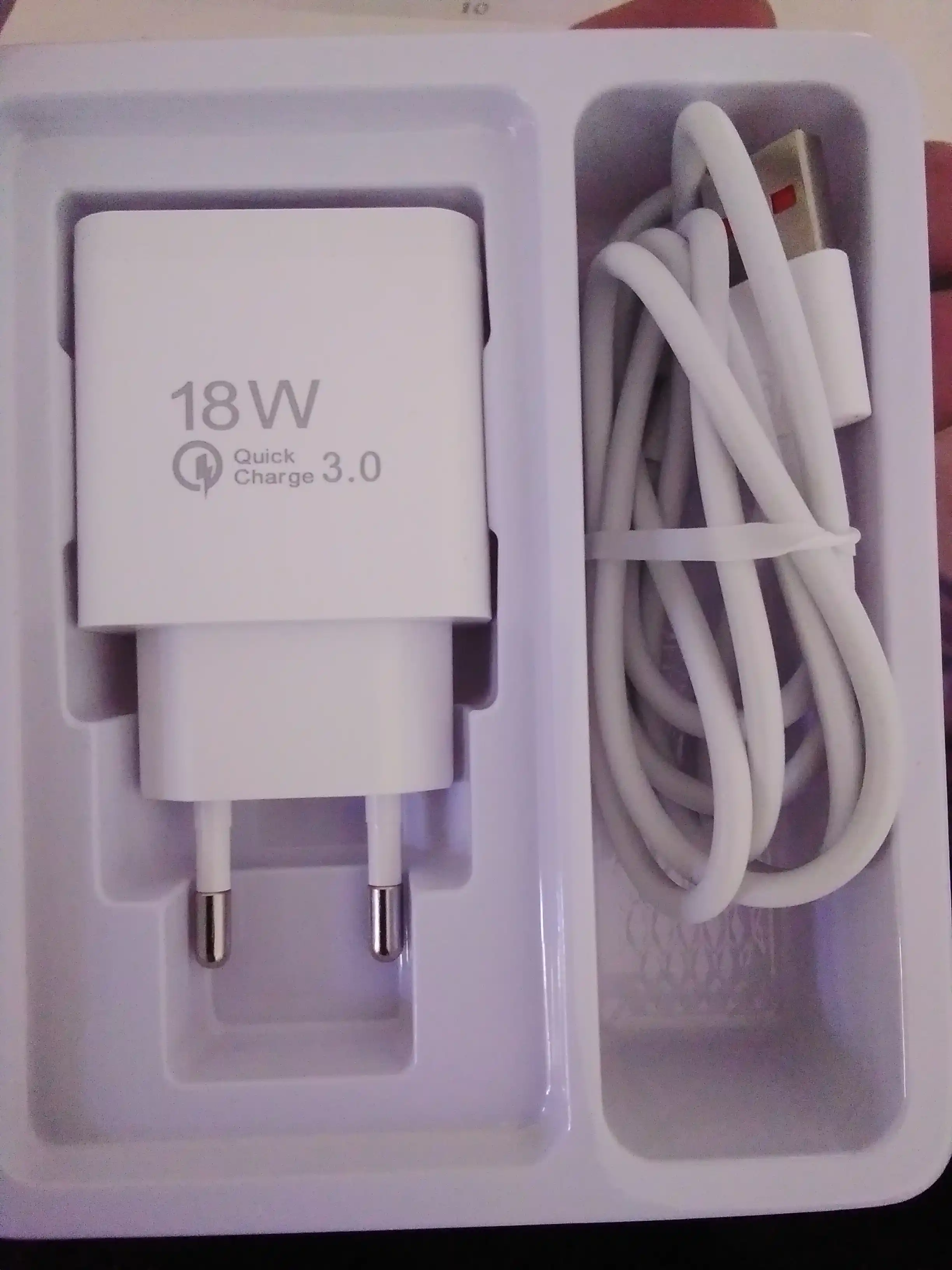 Samsung va boshqa qurilmalar uchun, tezkor zaryadlovchi qurilma + Micro USB kabel
