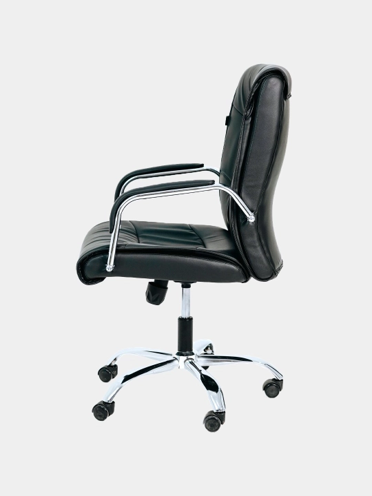 Ofis kreslosi Leo chrome, qora