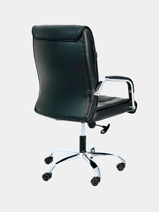 Ofis kreslosi Leo chrome, qora