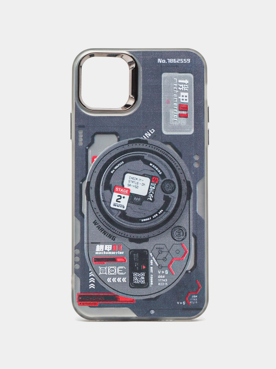Чехол для iPhone 15/ 14/ 13/ 12/ 11, металлический корпус с гальваническим покрытием