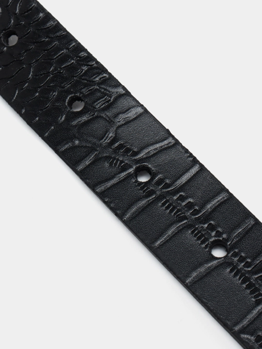 Кожаный ремень LION Belt для детей и подростков эластичный легкий, прочная экокожа