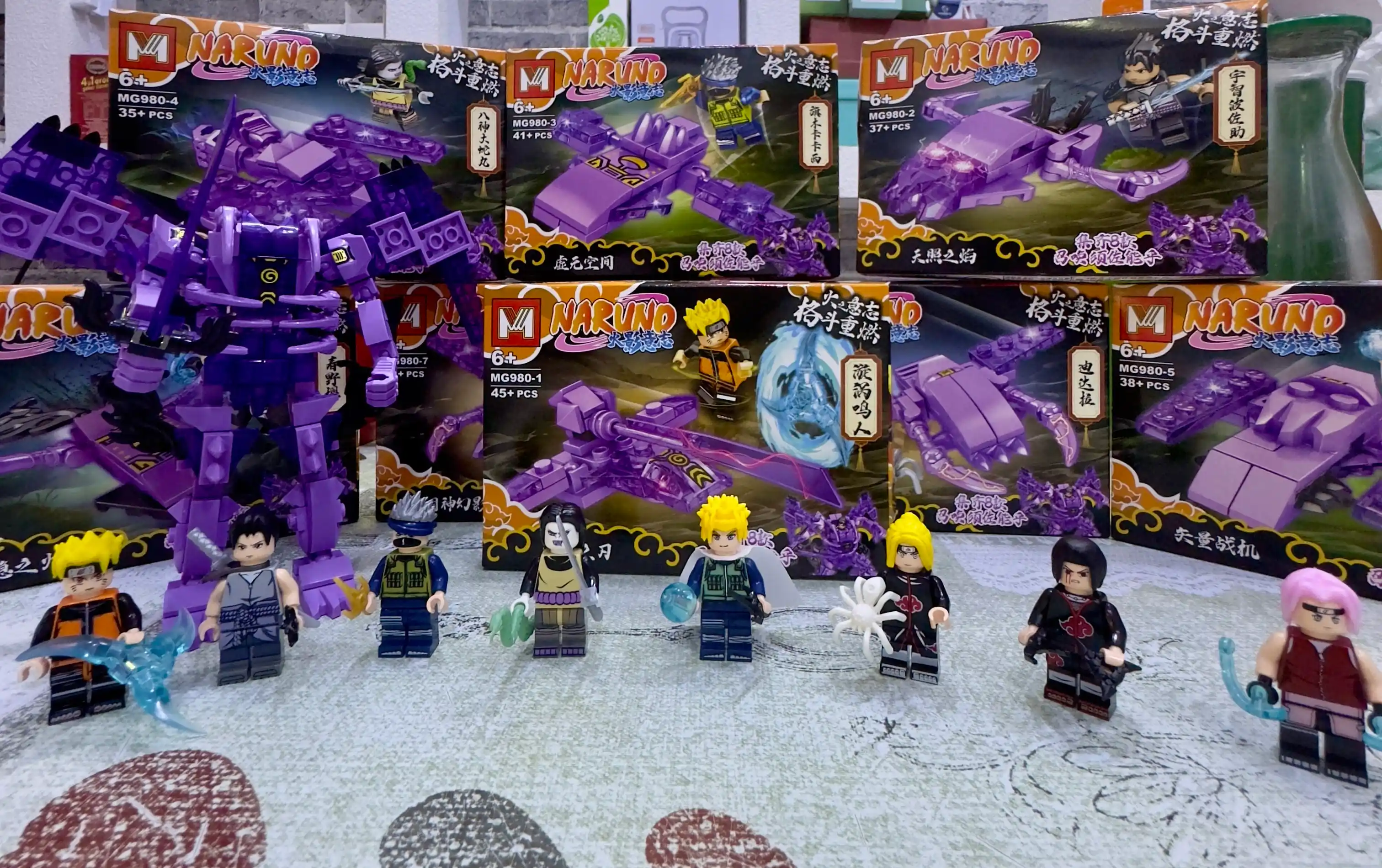 Конструктор аниме фигурки Наруто DOM BRICKS, коллекционные герои