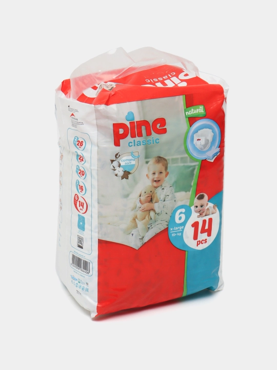 Chaqaloqlar uchun bolalar tagliklari Pine Air Classic Extra Large, 15 kg, №6, 1 dona - 