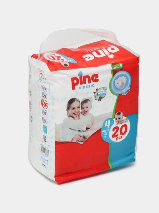 Chaqaloqlar uchun bolalar tagliklari Pine Air Classic, 7-14 kg, №4, 1 dona - 