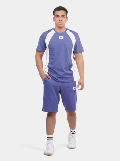 Спортивный мужской костюм Bumbacel, шорты, футболка — BBLSHOP-ФУТШОРТ-ПУРПУР-L