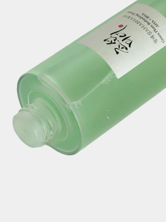 Освежающий тонер GreenPlum, AHA+BHA-пилинг, с кислотой для лица