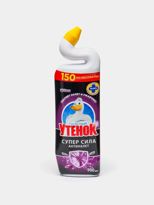 Чистящее средство для унитазов, Туалетный утенок Супер сила антиналёт, 900 мл - 