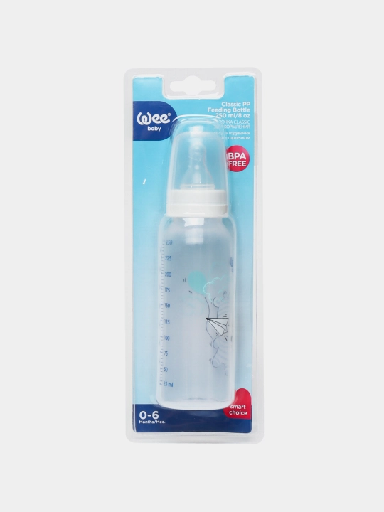 Polipropilendan tayyorlangan Weebaby emizish shishasi, 250 ml - 