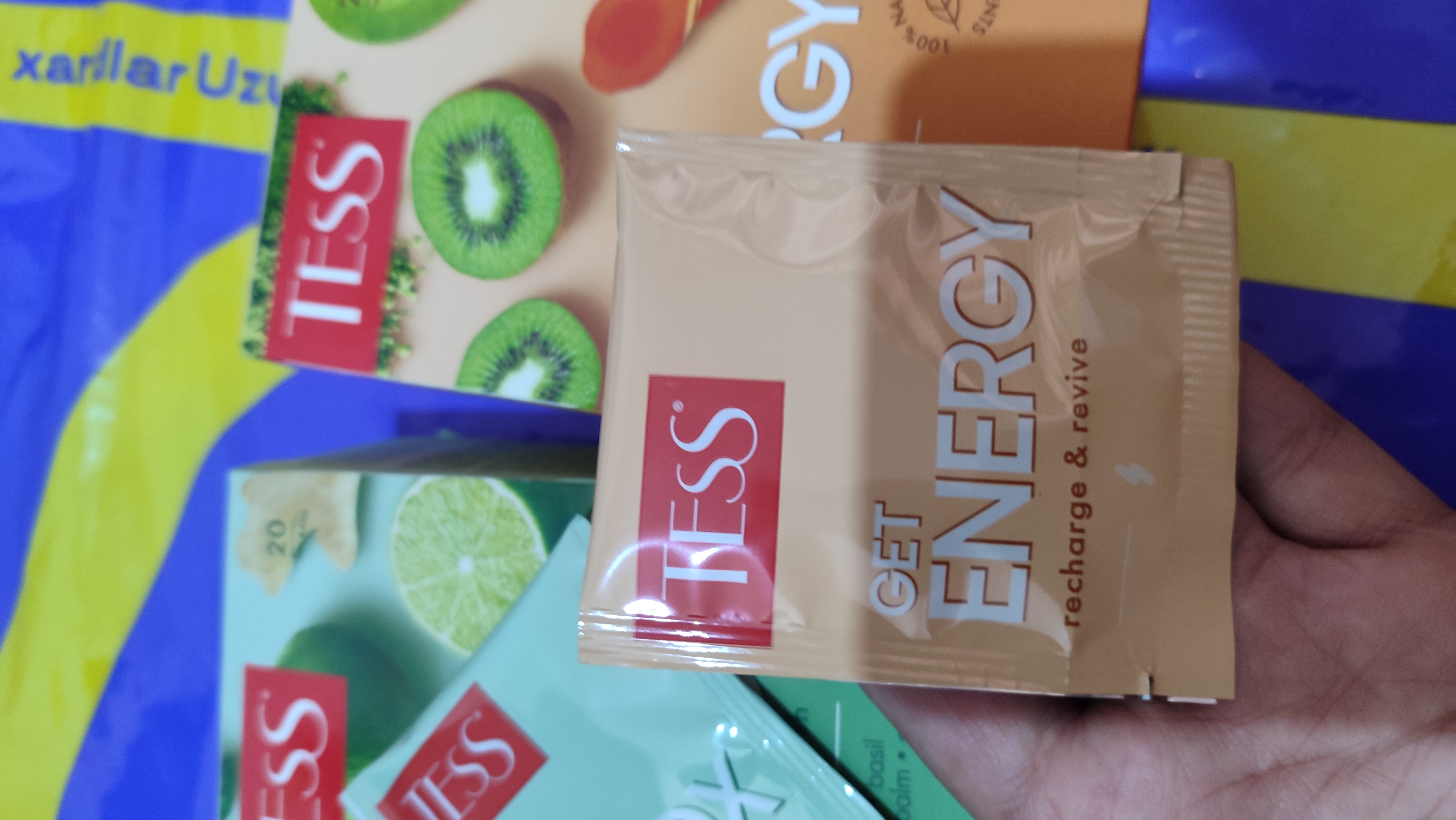 Yashil choy TESS Get Energy Oolong qo'shimchalari bilan, 1,5 g, 20 dona