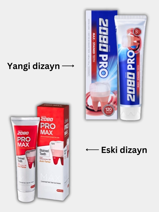 Tish pasta Dental clinic 2080 Pro Max, tish toshlarini tozalovchi, karisga qarshi, Koreya