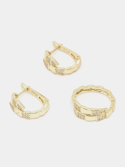 Комплект украшений из нержавеющая сталь, Bulgari,Bvlgari — NOZE01-BVLGRI-ЗОЛОТ-BVLGRI8