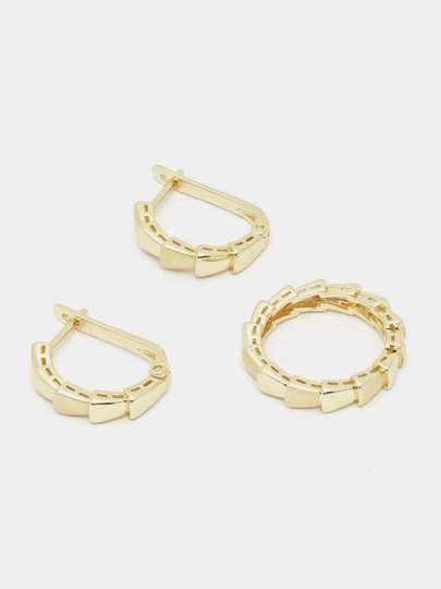 Комплект украшений из нержавеющая сталь, Bulgari,Bvlgari — NOZE01-BVLGRI-ЖЕЛТ-BVLGRI8