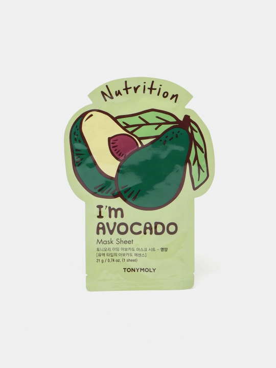 Yuz uchun niqob TonyMoly Im avacado, avokado ekstrakti bilan, 21 ml
