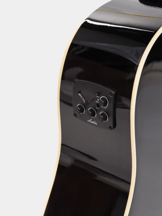 Akustik gitara Ashton D20 s CEQ BK, qattiq yuqori drednout, elektr