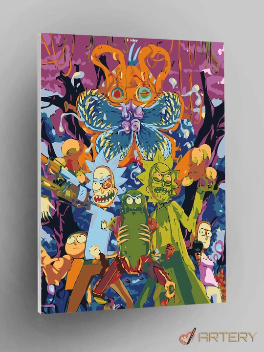 Raqamlar bo'yicha rasm chizish ARTERY, "Multfilmlar", holstda chizmachilik, 40 * 50 sm