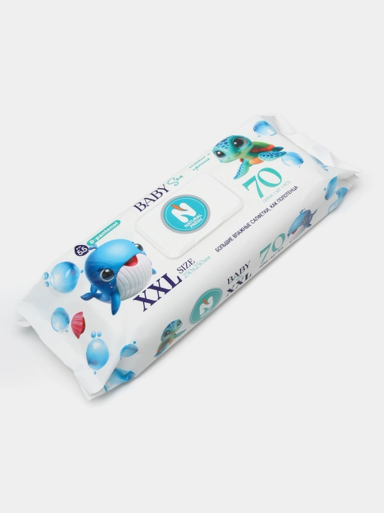 Nam salfetkalar ВС Natural Fresh, Baby Sea XXL, 70 dona