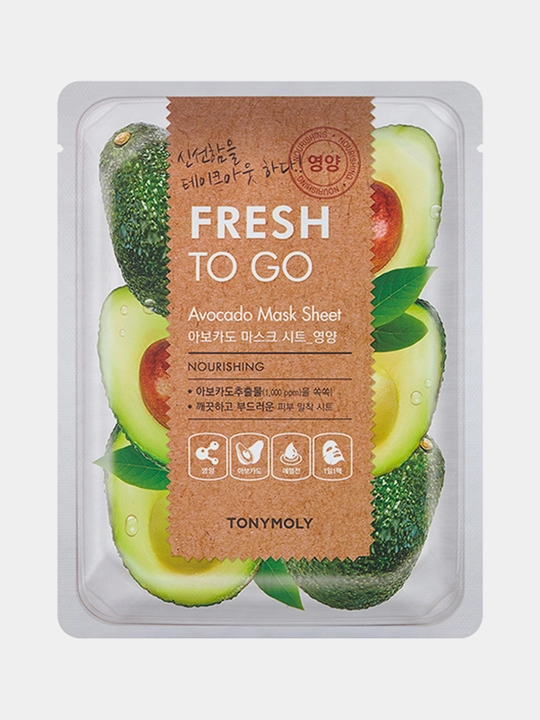 Yuz uchun niqob TonyMoly Fesh To Go, avоkado ekstrakti, 22 g