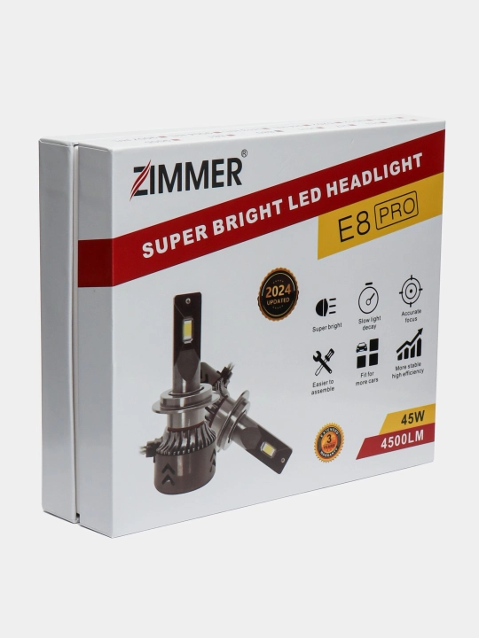 Светодиодные LED лампы Zimmer E8 PRO  Cobalt, Spark, Gentra, Matiz Lacetti, Nexa 1, 2, 3 и др - 