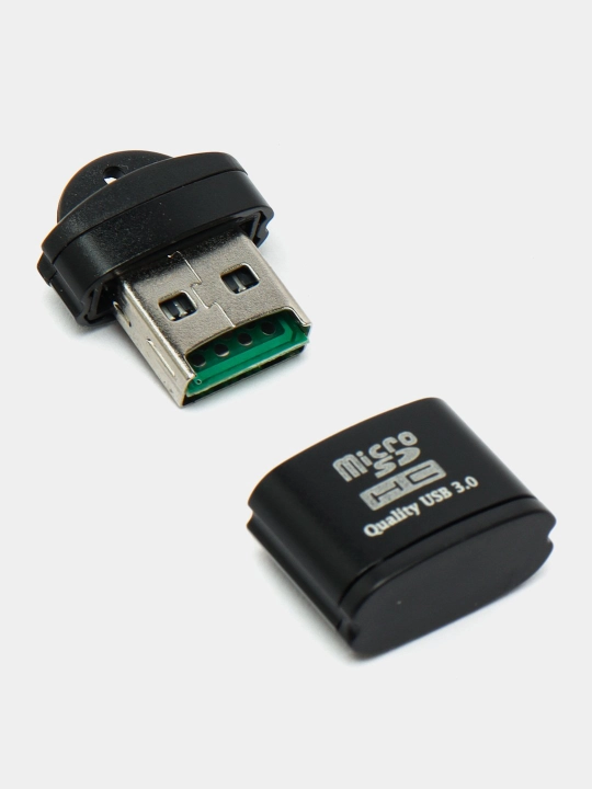 Картридер USB-адаптер Micro SD Black 