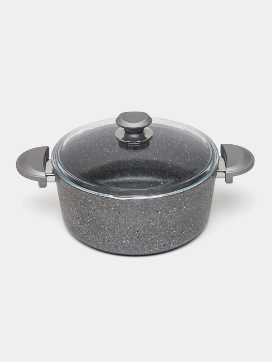 Granitdan yasalgan kuyishga qarshi qozon, O.M.S 3110 qopqoqli