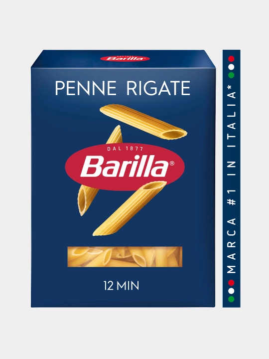 Макаронные изделия Barilla Penne Rigate n.73 из твёрдых сортов пшеницы, 450 г - 