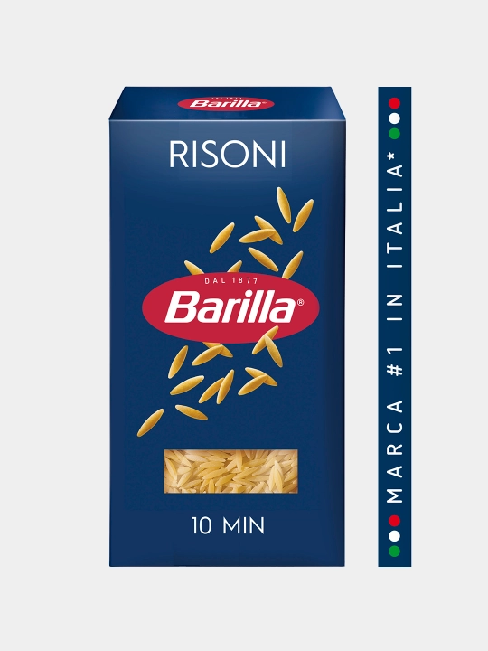 Макаронные изделия Barilla Risoni n.26, из твёрдых сортов пшеницы, 450 г - 