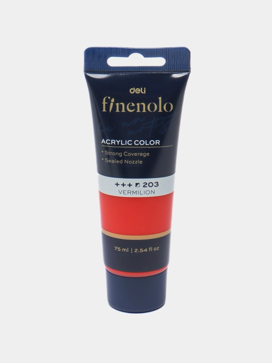 Naychasida akril bo'yoq VERMILION Deli EC75-VR, 75 ml - 