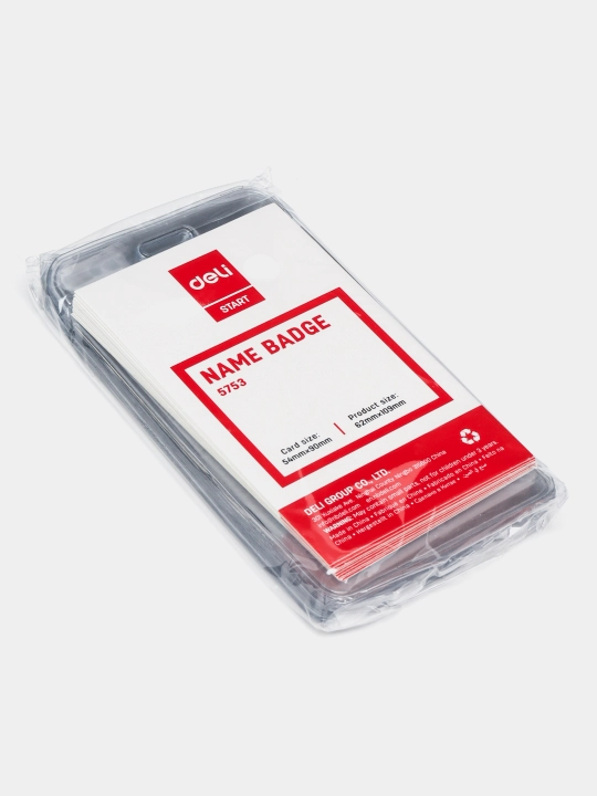 Deli E5753 vertikal nishoni, 54×90, qisqichlari bor, 50 dona qadoqda