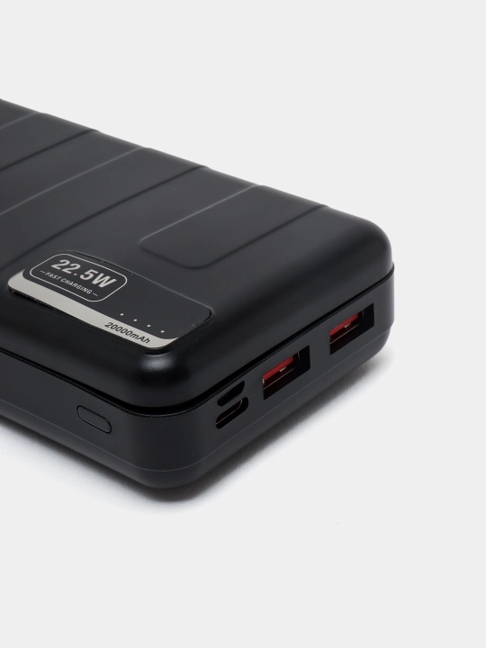 Tashki akkumulyator Power Bank KP KP-24, 20000 mA/soat, qora