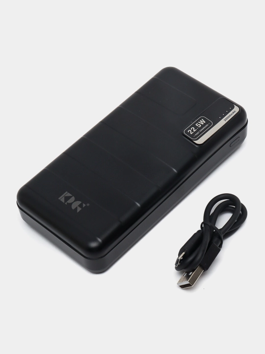 Tashki akkumulyator Power Bank KP KP-24, 20000 mA/soat, qora