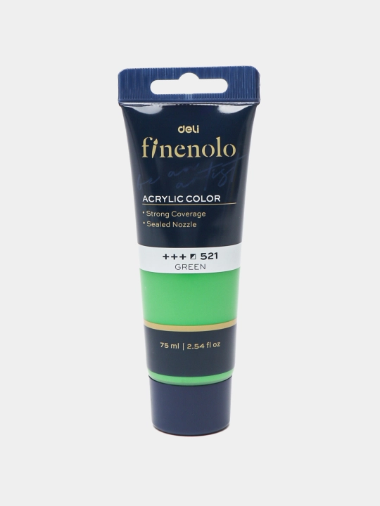 GREEN Deli EC75-GN tubali akril bo‘yog‘i, 75 ml - 