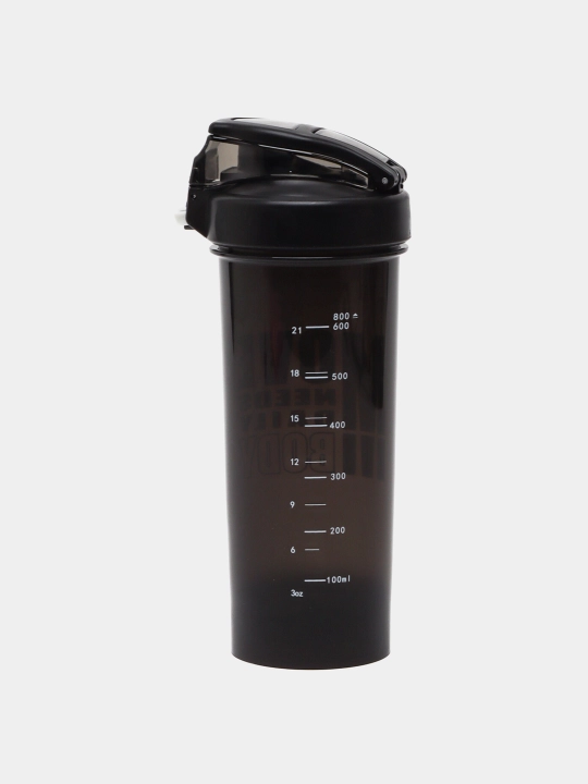 Suv va oqsilli ichimliklar uchun naychali sheyker, 800 ml