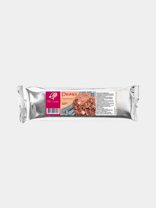 Глина для лепки Луч De Luxe, терракотовая, 500 г