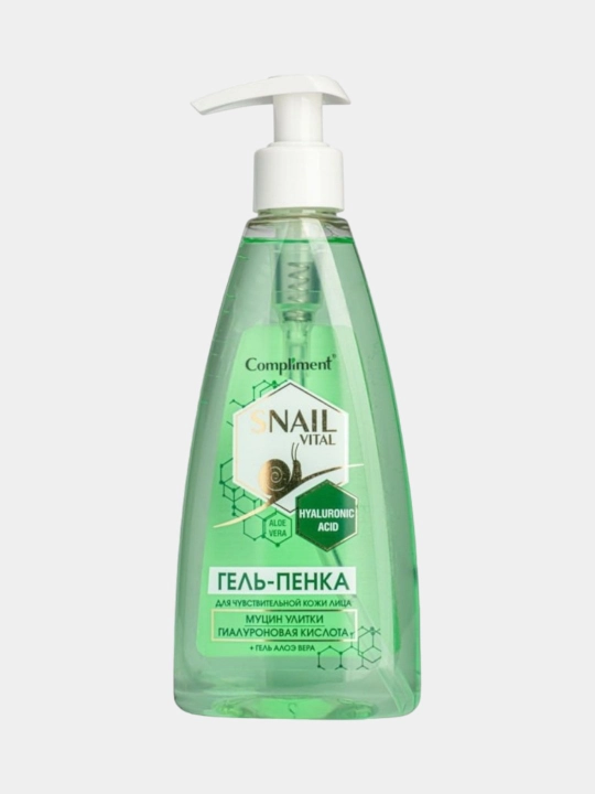 Гель-пенка для умывания Compliment Snail Vital, муцин улитки, 250 мл