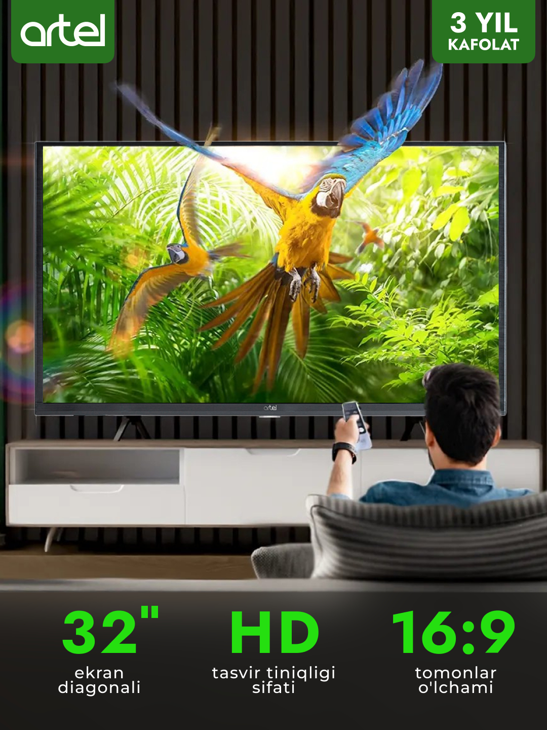 Телевизор Artel A32KH5000, 32", No Smart, чёрный купить по низким ценам ...