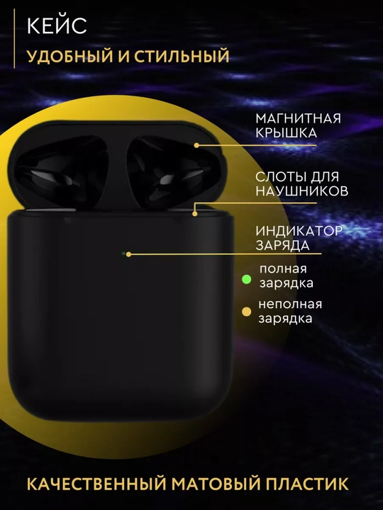 Simsiz quloqchinlar Pods 2, mikrofon, sensorli, chipli Bluetooth 